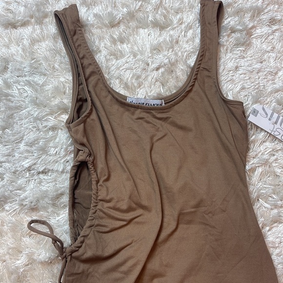 Almost Famous Bodycon  Midi Dress - Brown size Large‎ RefFNB - Picture 7 of 9